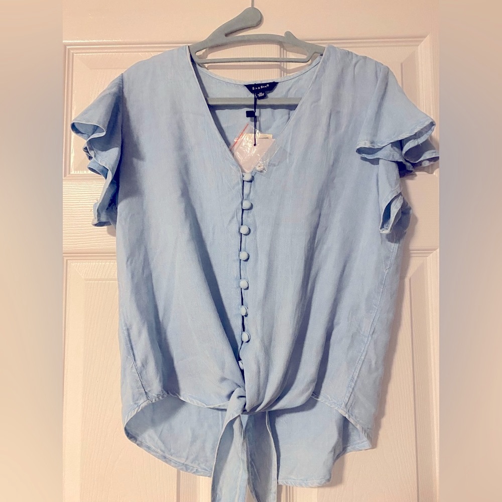 Sim & Sam Blue Blouse, Size M, New with tags